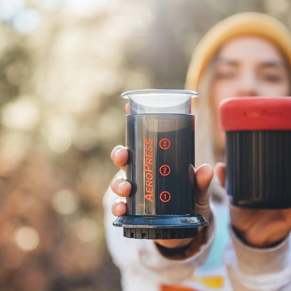 Aeropress Go + Organic Single-Origin Medium Roast Six-Pack - Coffee Gift Set