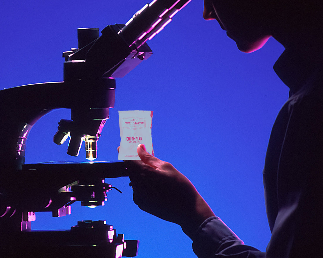 A scientist examining a frac pack.