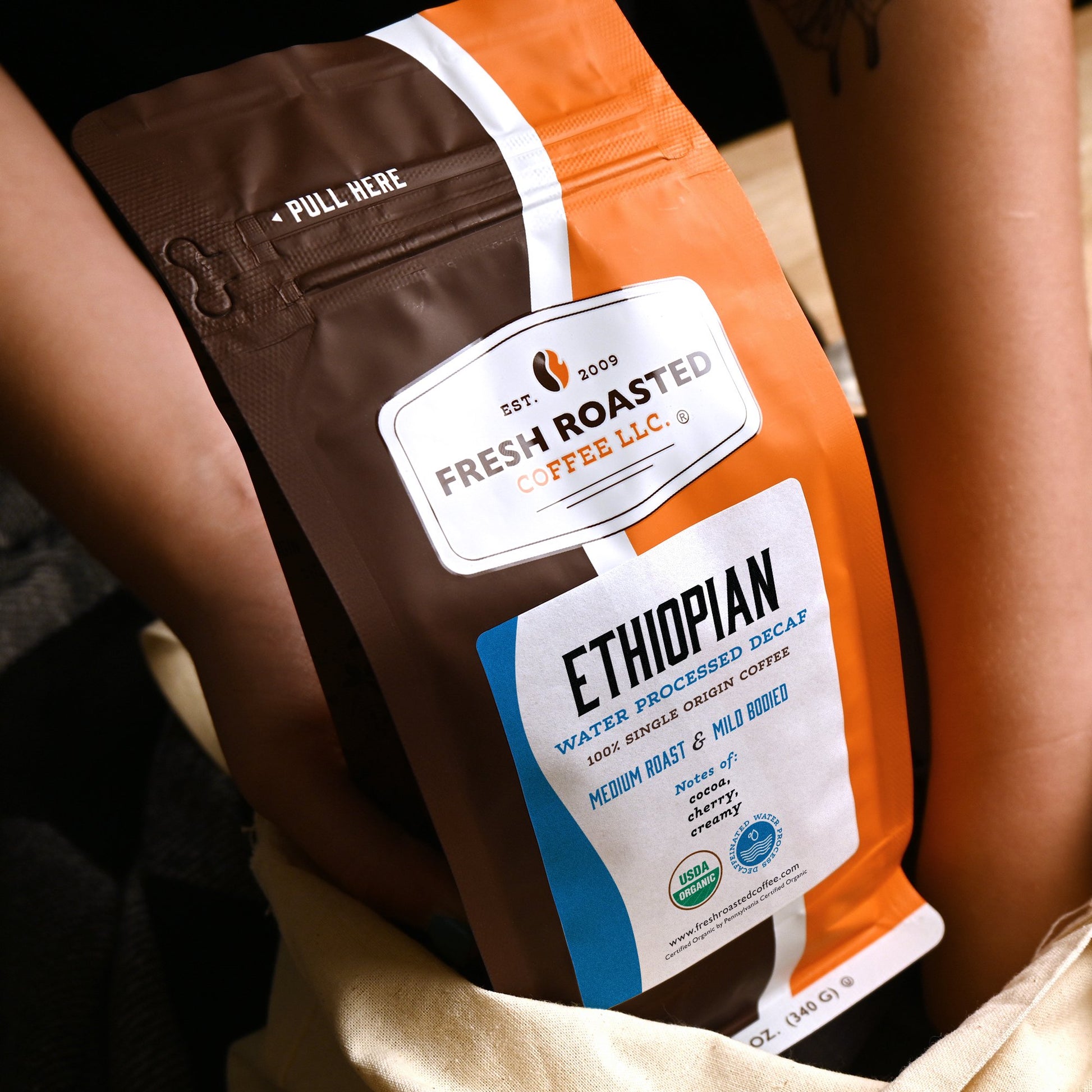 Organic Ethiopian Water-Processed Decaf - Roasted Coffee