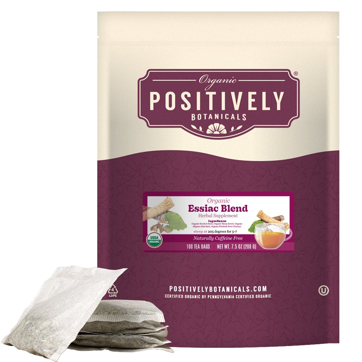 Organic Essiac Blend - Botanical Tea Bags