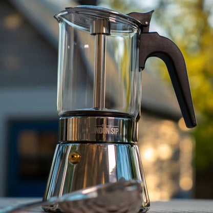 London Sip® Glass Top Espresso Maker