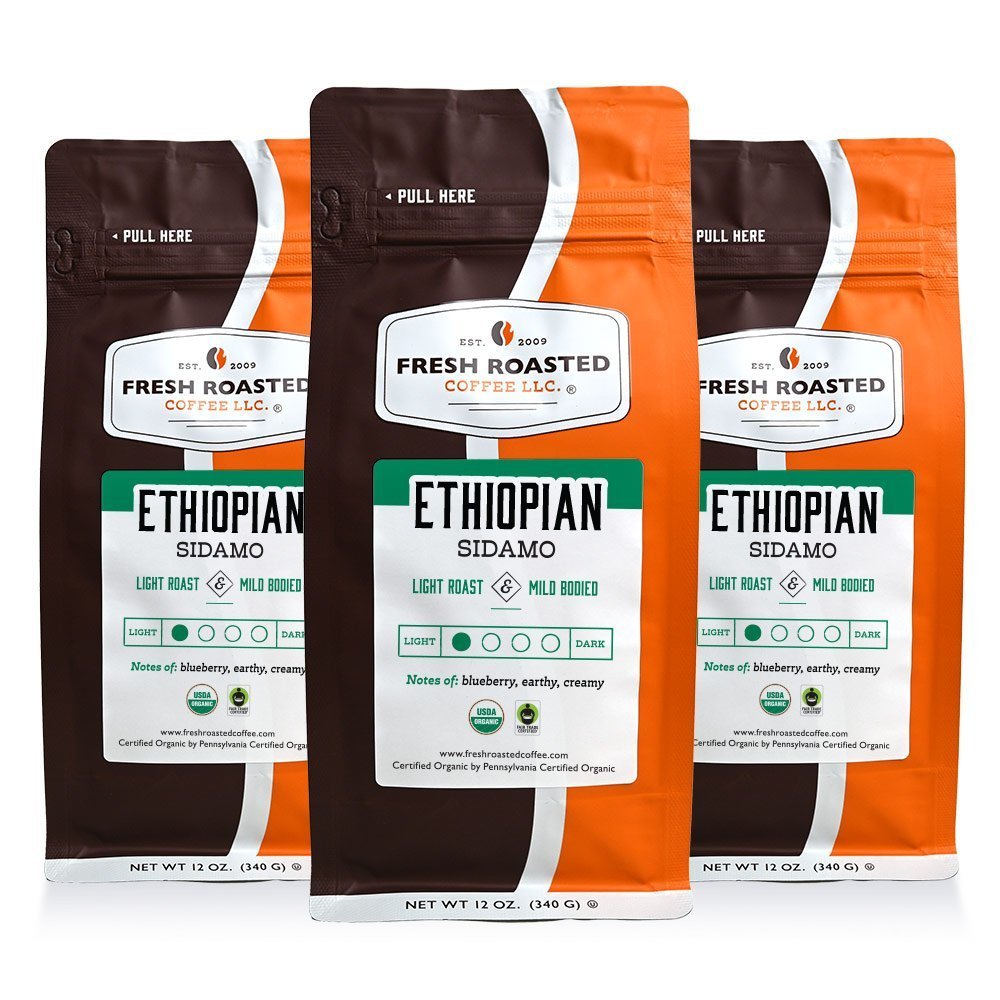Organic Fair Trade Ethiopian Sidamo - Roasted Coffee