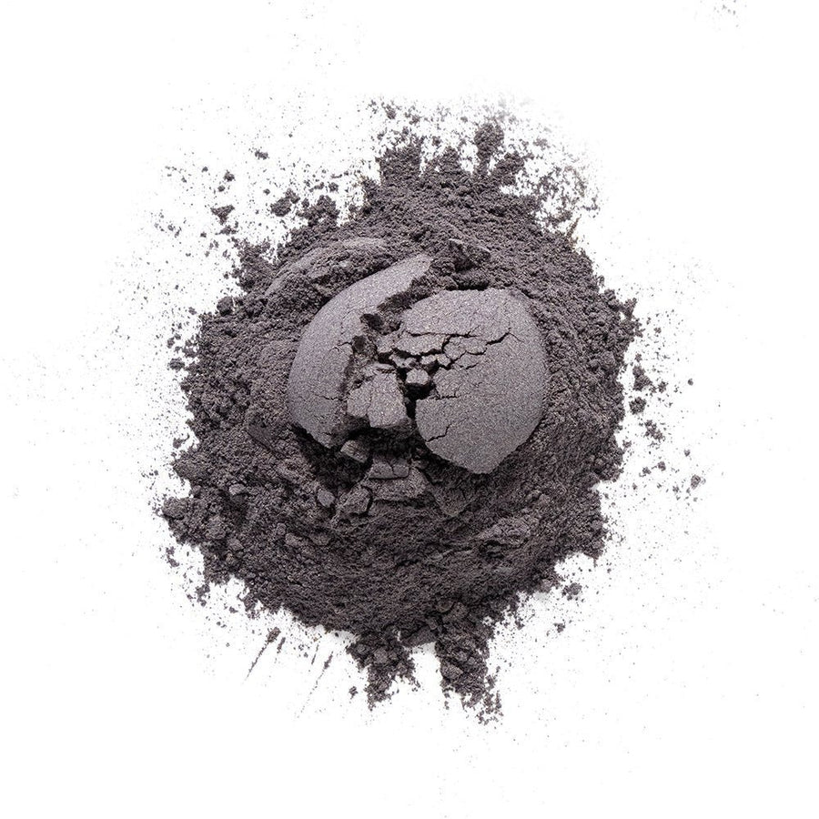 Positively Botanicals Organic Butterfly Pea Flower herbal supplement powder, finely ground with rich purple hue.