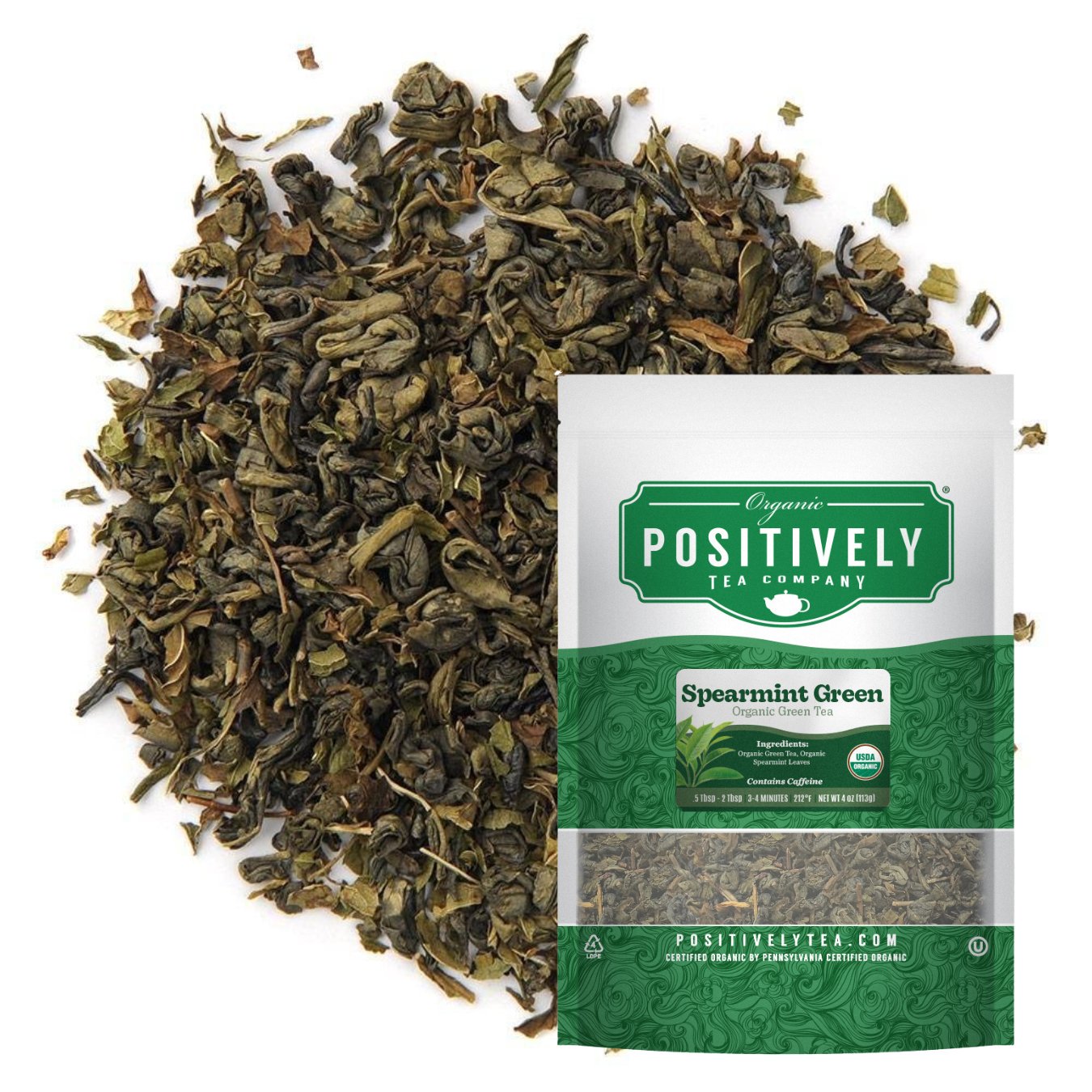 Organic Spearmint Green - Loose Leaf Tea