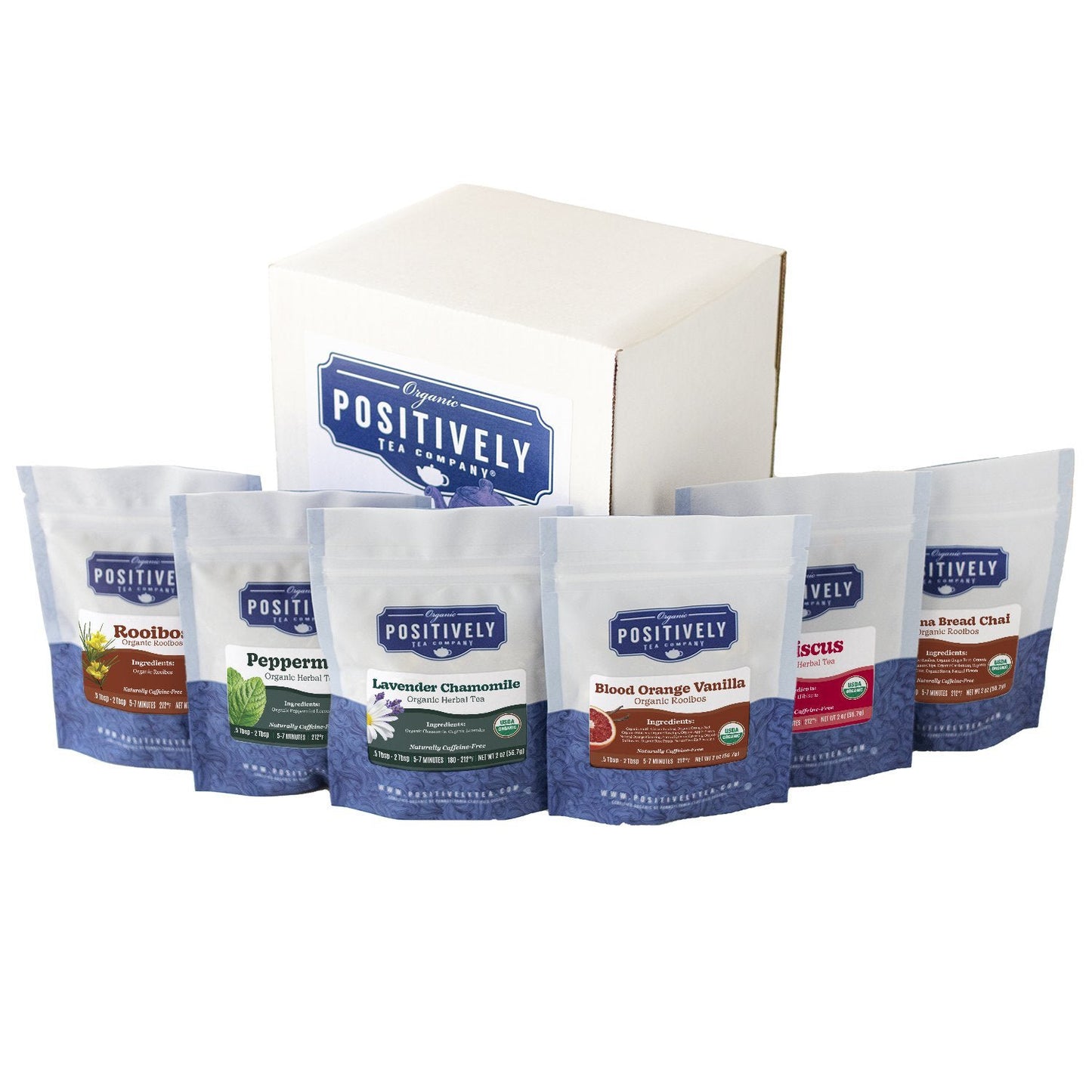 Organic Positively Tea Sampler - Night Time Favorites Mini-Flight