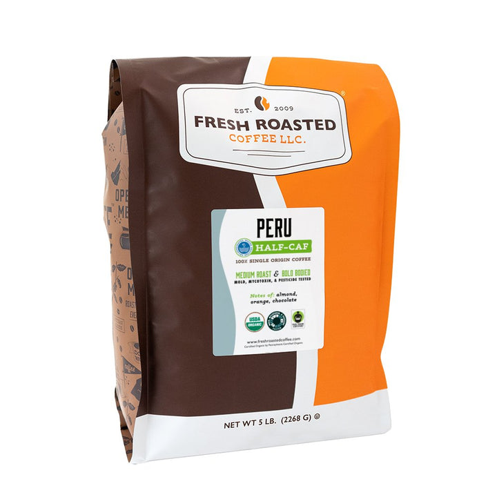 Organic Peru Water-Processed Half Caf - Roasted Coffee