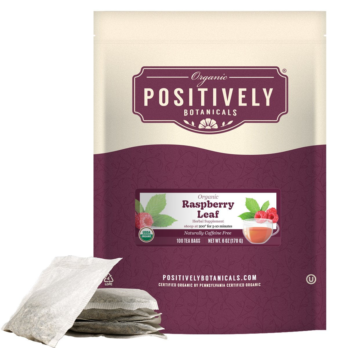 Organic Raspberry Leaf - Botanical Tea Bags