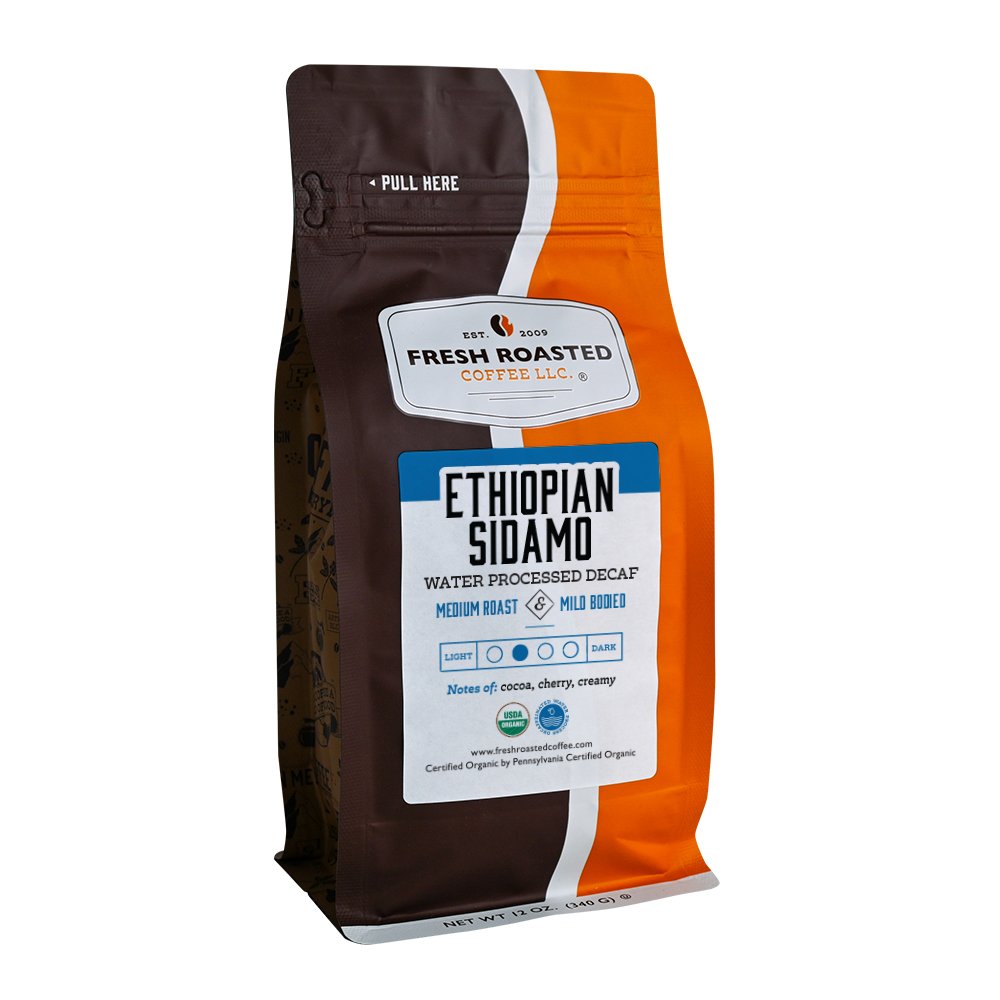 Organic Ethiopian Sidamo Swiss Water Decaf - Roasted Coffee