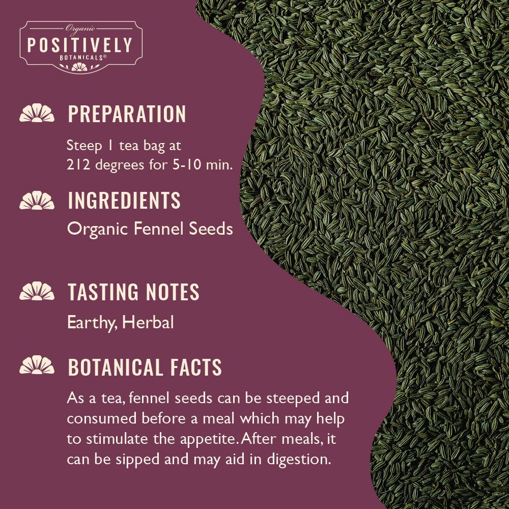 Organic Fennel Seed - Botanical Tea Bags