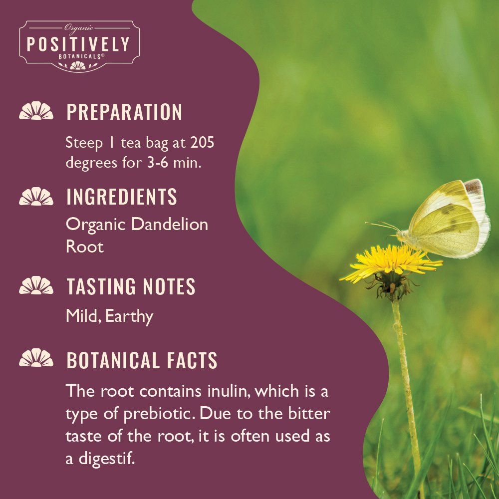 Organic Dandelion Root - Botanical Tea Bags