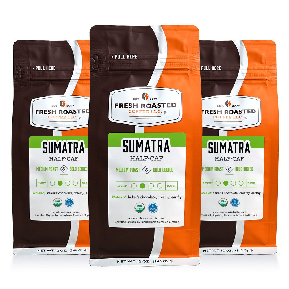 Organic Sumatra Water-Processed Half Caf - Roasted Coffee