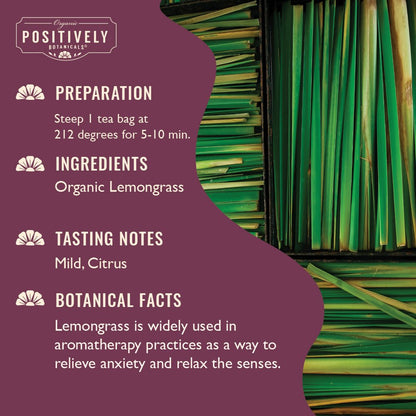 Organic Lemongrass - Botanical Tea Bags