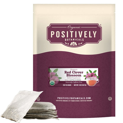 Organic Red Clover Blossoms - Botanical Tea Bags