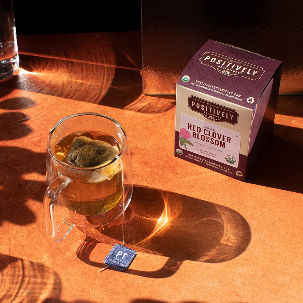 Organic Red Clover Blossoms - Botanical Tea Bags
