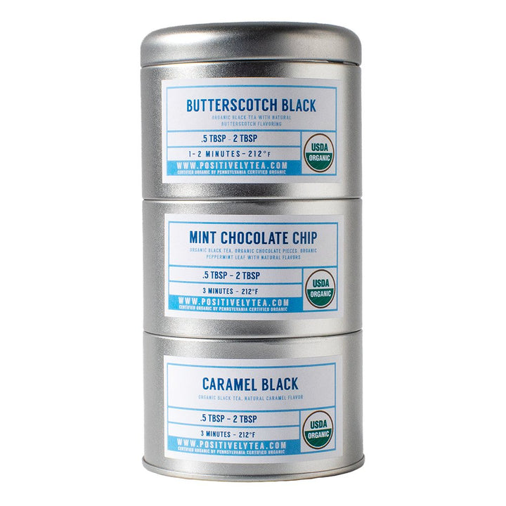 Organic Winter Holiday Black Tea Tin Trio - Loose Leaf Tea