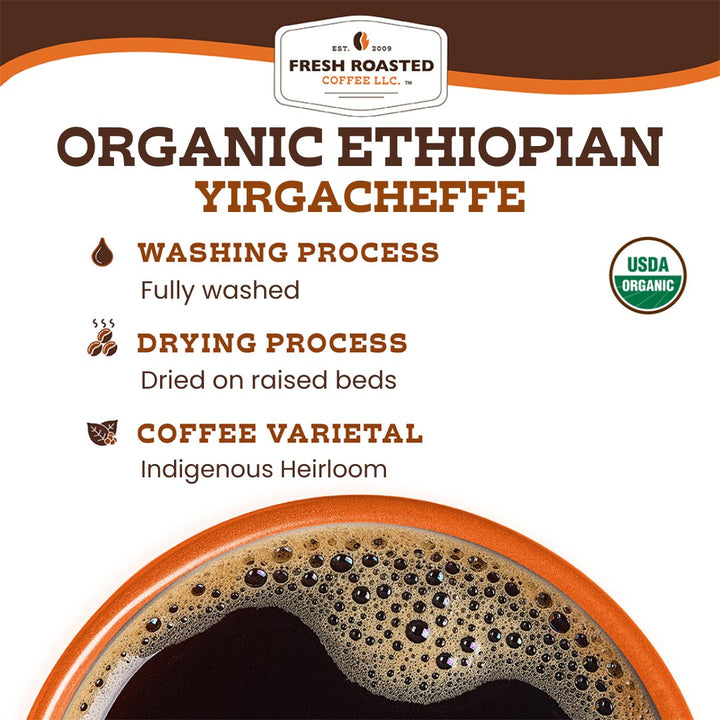 Organic Ethiopian Yirgacheffe - Roasted Coffee