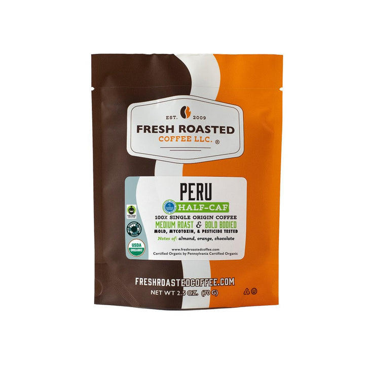 Organic Peru Water-Processed Half Caf - Roasted Coffee