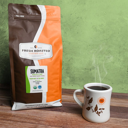 Organic Sumatra Water-Processed Half Caf - Roasted Coffee