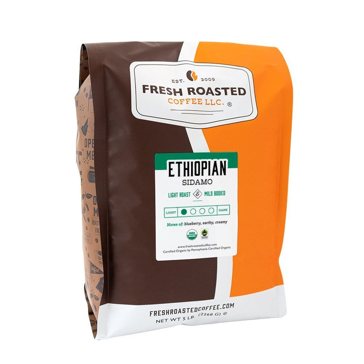 Organic Fair Trade Ethiopian Sidamo - Roasted Coffee