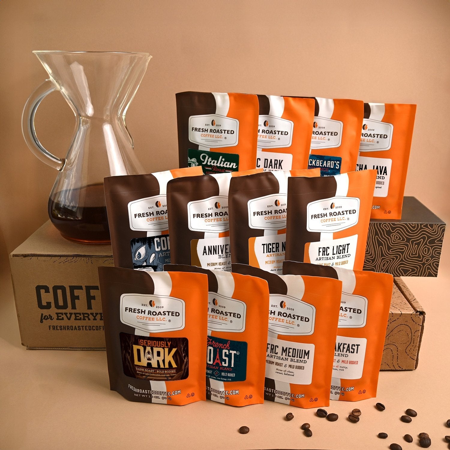 FRC Coffee Bean Gift Box - Fresh Roasted Artisan Blends
