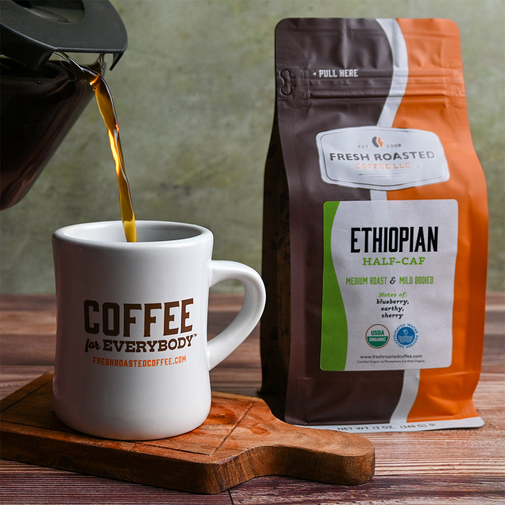 Organic Ethiopian Water-Processed Half Caf - Roasted Coffee
