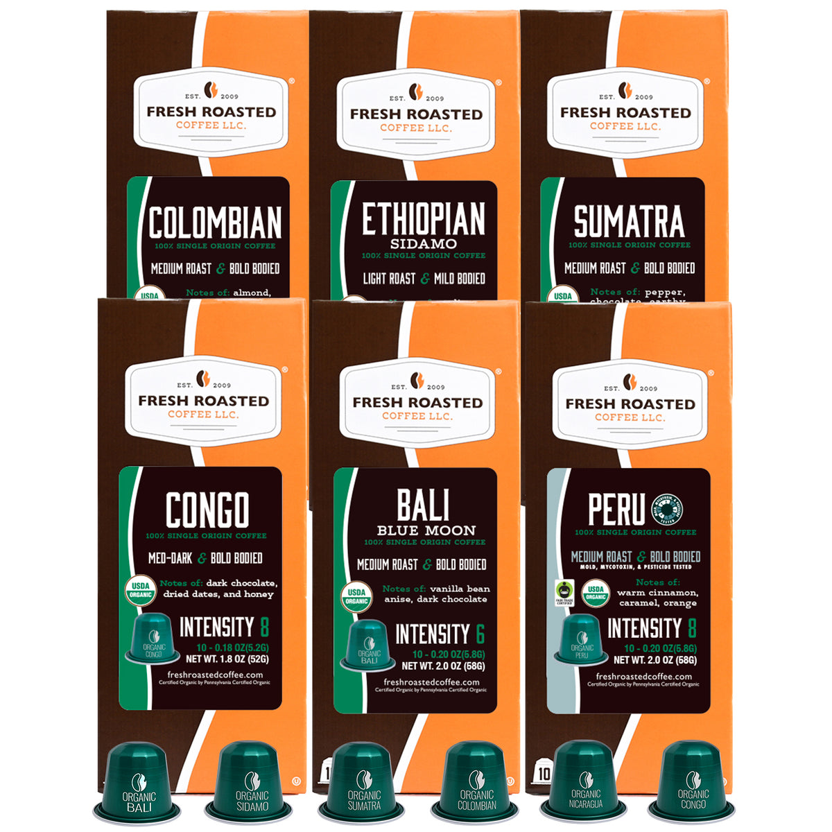 Organic Single Origin Favorites  - Espresso Variety Pack